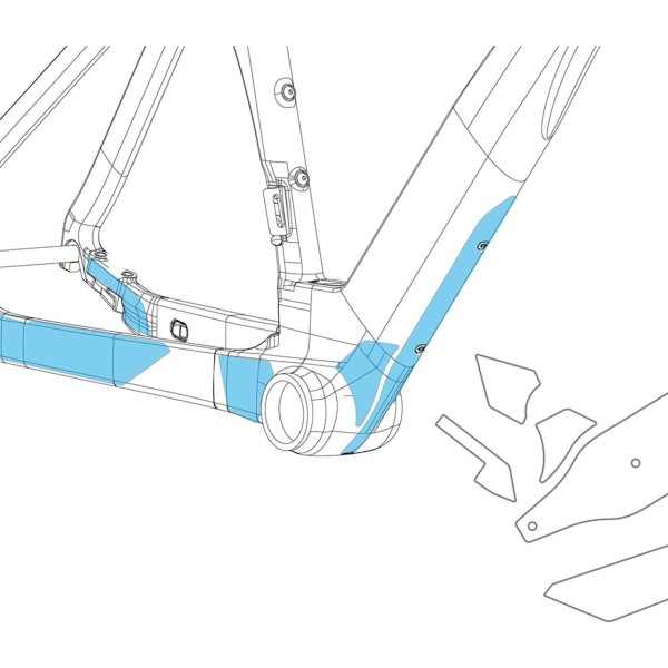 Orbea serwis osłona, naklejka przezroczysta ramy ORCA AERO OMX