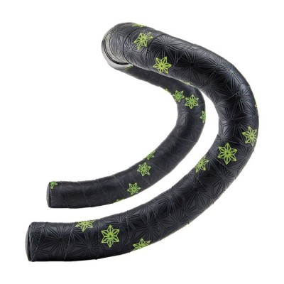 Owijka Supacaz Super Sticky Kush - Star Fade - Neon Green + Black Star Plugz