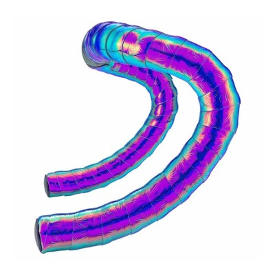 Owijka Supacaz Prizmatik - Oil Slick + Ano Black Plugs