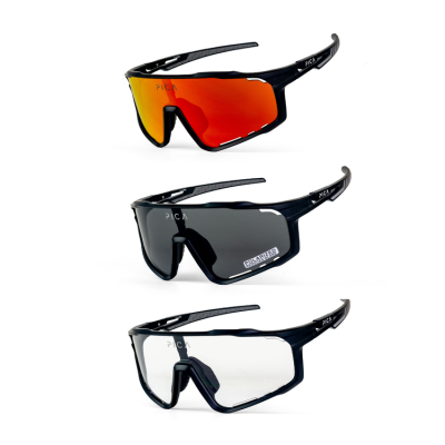 Okulary sportowe PICA STRIX czarne / 3 pary soczewek