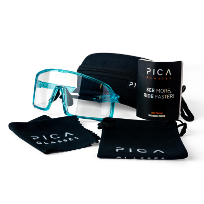 Okulary sportowe PICA OLOR turkusowe fotochromowe
