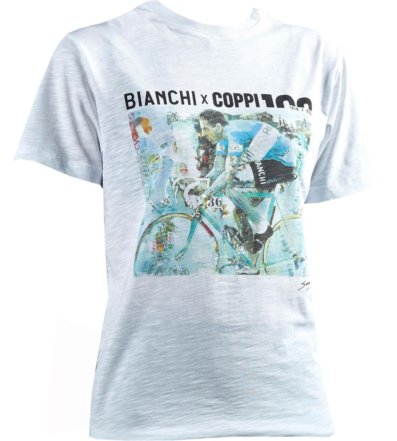 Bianchi T-shirt bawełna Coppi 100 White S | Ubrania i ochrona \ T-Shirty